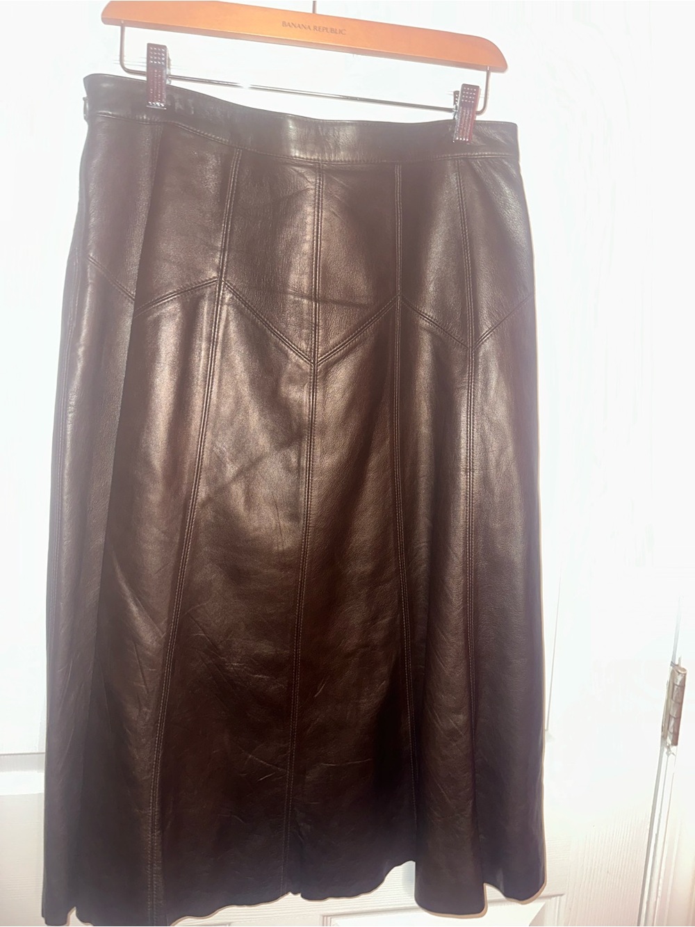 Banana Republic Women’s Brown Leather Maxi Skirt - Picture 5 of 5